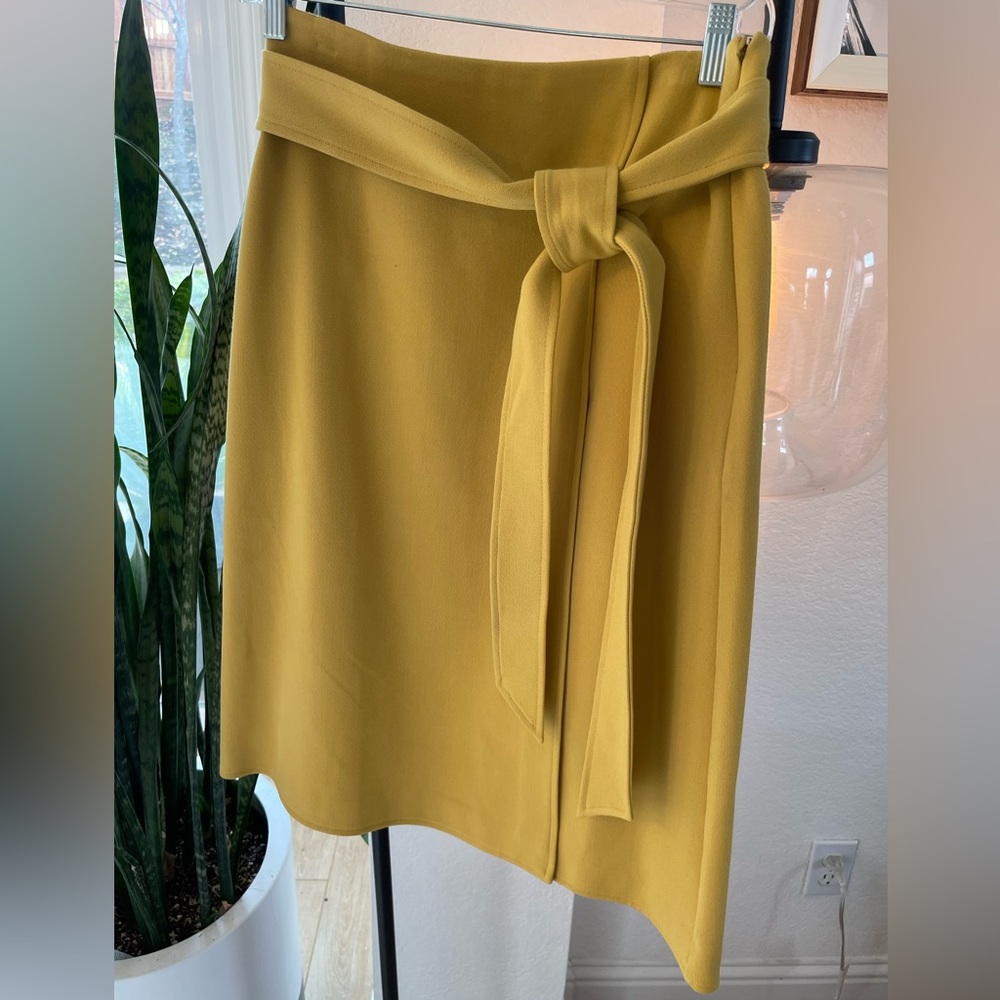 Nice substantial weight fabric with faux wrap detail and belt from Ann Taylor